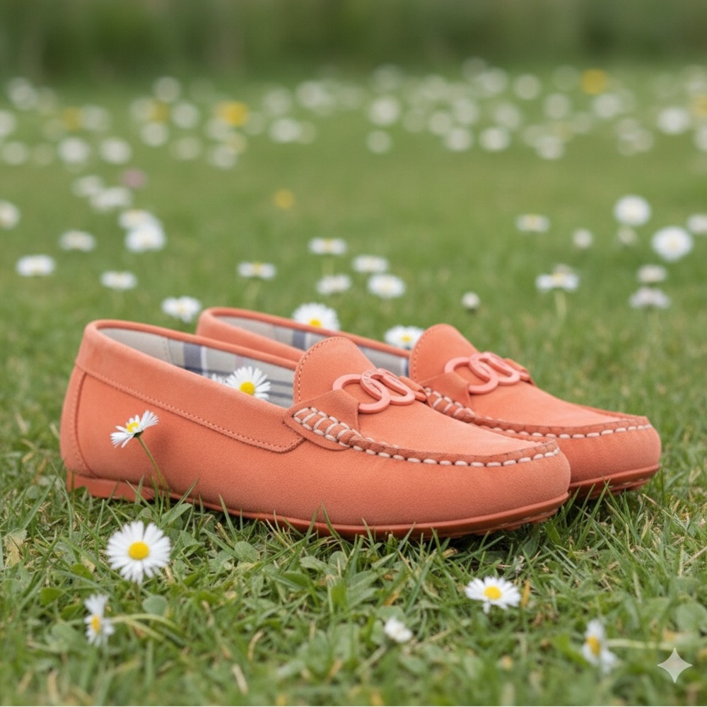 🔥😻🔥 Barbour Astrid Driving Shoes, terracotta red, size 7,5/8 US